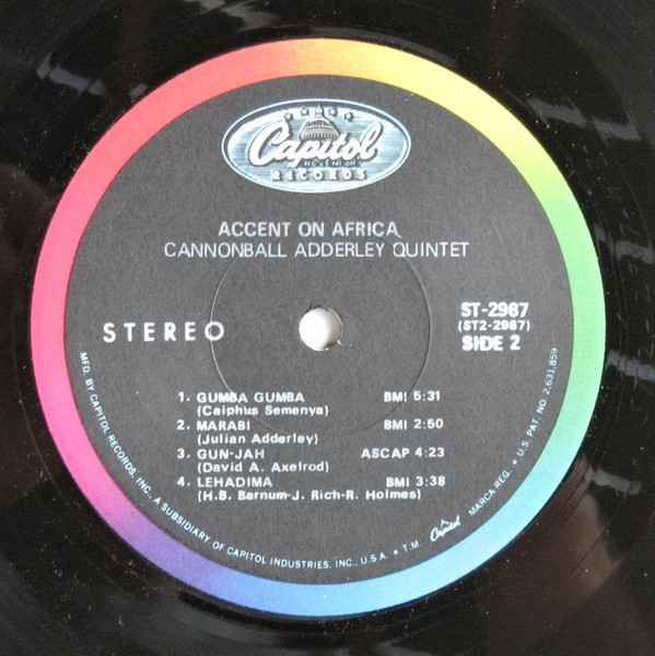 The Cannonball Adderley Quintet - Accent On Africa | Capitol Records (ST 2987) - 4 The Cannonball Adderley Quintet - Accent On Africa | Capitol Records (ST 2987) - 4