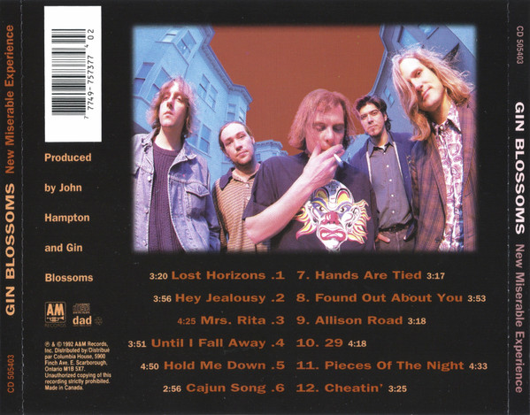 Gin Blossoms - New Miserable Experience [CD] | A&M Records (CD 505403) - 2