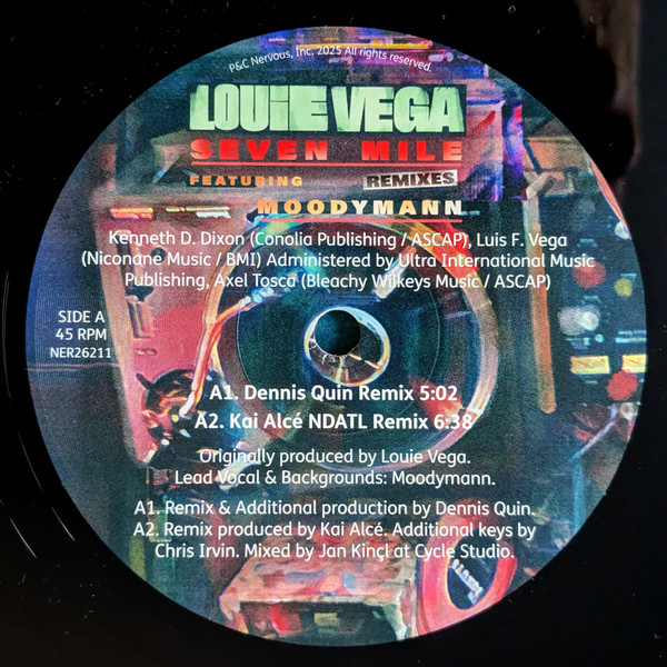 Louie Vega Featuring Moodymann - Seven Mile (Remixes) | Nervous Records (NER26211) - 3 Louie Vega Featuring Moodymann - Seven Mile (Remixes) | Nervous Records (NER26211) - 3