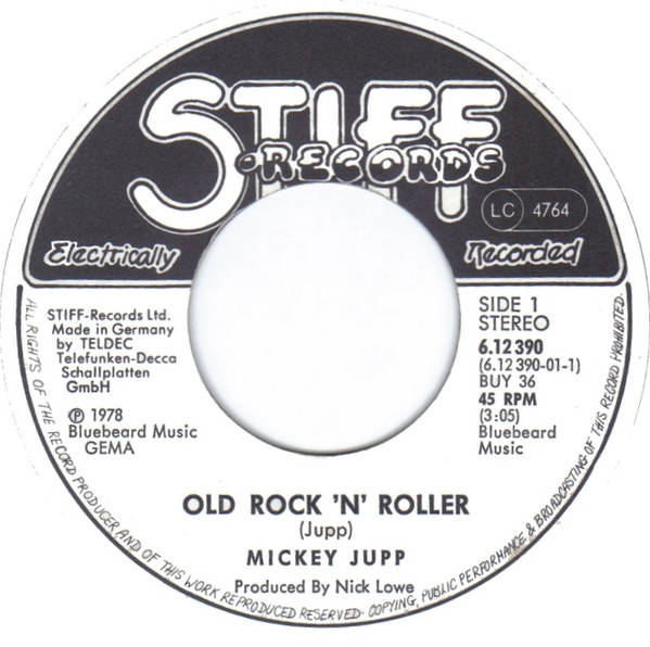 Mickey Jupp - Old Rock 'N' Roller | Stiff Records (6.12 390) - 2