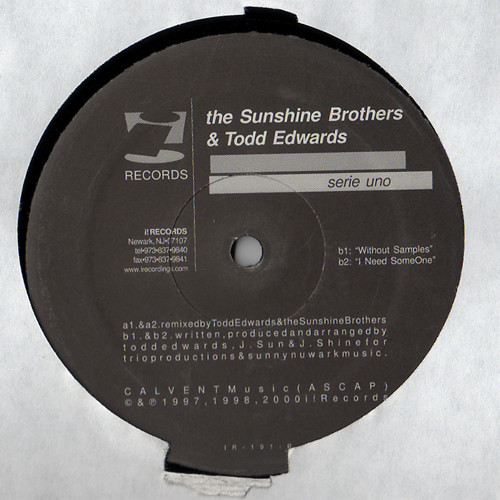 Sunshine Bros. & Todd Edwards - Serie Uno EP | i! Records (IR-191) - 2 Sunshine Bros. & Todd Edwards - Serie Uno EP | i! Records (IR-191) - 2