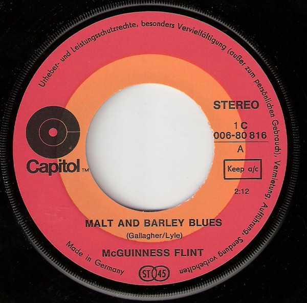 McGuinness Flint - Malt And Barley Blues | Capitol Records (1 C 006-80 816) - 3
