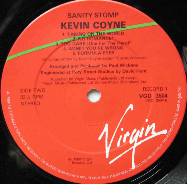Kevin Coyne - Sanity Stomp | Virgin (VGD 3504) - 4