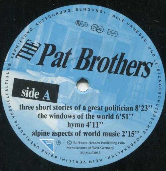 The Pat Brothers - Pat Brothers No. 1 | Moers Music (MOERS MUSIC 02052) - 3 The Pat Brothers - Pat Brothers No. 1 | Moers Music (MOERS MUSIC 02052) - 3