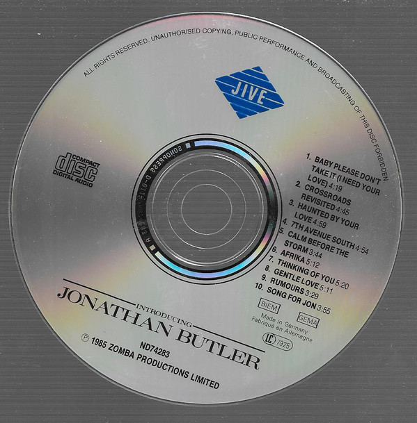 Jonathan Butler - Introducing Jonathan Butler | Jive (ND74283) - 2