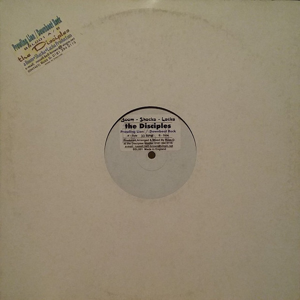 The Disciples - Prowling Lion / Downbeat Rock | Boom Shacka Lacka (BSL001) - 2