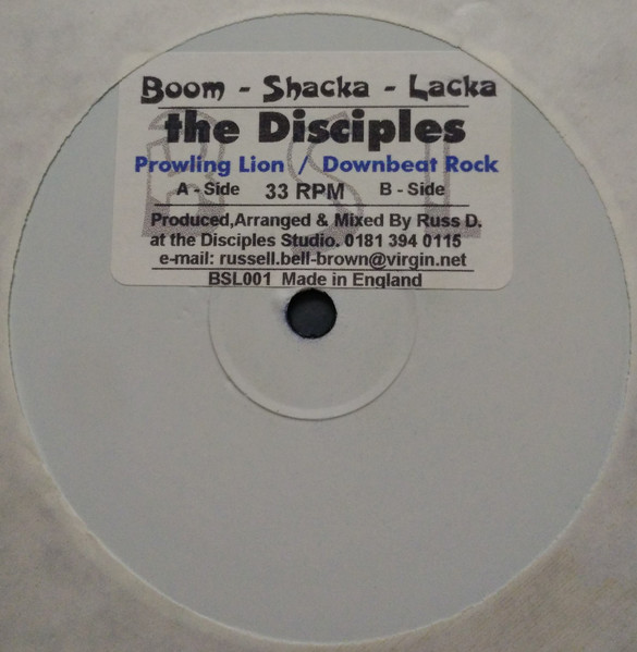 The Disciples - Prowling Lion / Downbeat Rock | Boom Shacka Lacka (BSL001) - main