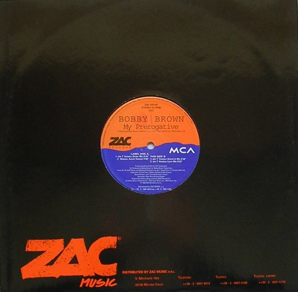Bobby Brown - My Prerogative | ZAC Records (ZAC 033-95) - 2
