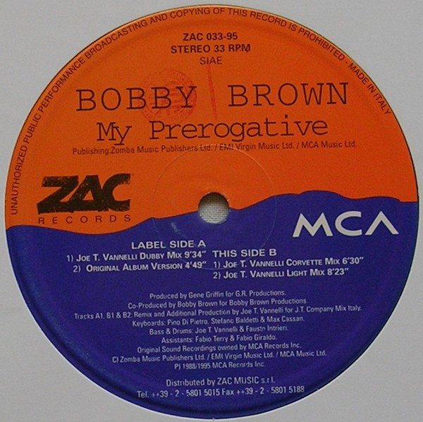 Bobby Brown - My Prerogative | ZAC Records (ZAC 033-95) - 3