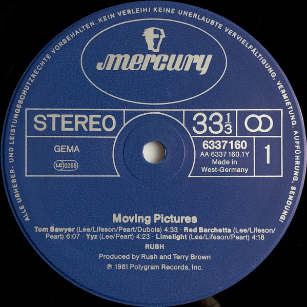 Rush - Moving Pictures | Mercury (6337 160) - 3