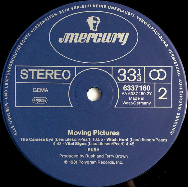 Rush - Moving Pictures | Mercury (6337 160) - 4
