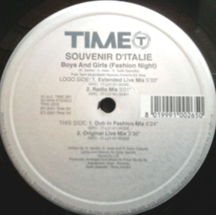Souvenir D'Italie - Boys And Girls (Fashion Night) | TIME (TIME 251) - 3 Souvenir D'Italie - Boys And Girls (Fashion Night) | TIME (TIME 251) - 3