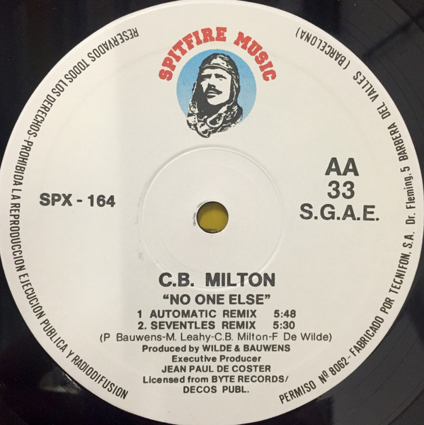 CB Milton - No One Else | Spitfire Music (SPX-164) - 2