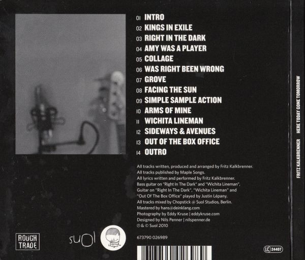 Fritz Kalkbrenner - Here Today Gone Tomorrow | Suol (SUOLCD001) - 2