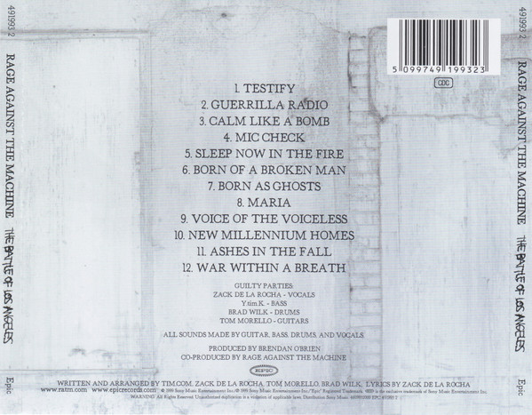 Rage Against The Machine - The Battle Of Los Angeles | Epic (491993 2) - main Rage Against The Machine - The Battle Of Los Angeles | Epic (491993 2) - main