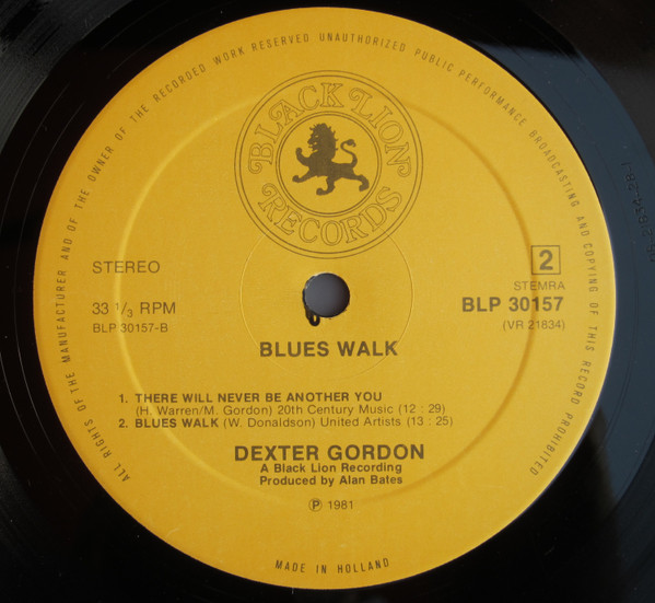 Dexter Gordon - Blues Walk! The Montmartre Collection Vol. II | Black Lion Records (BLP 30157) - 3 Dexter Gordon - Blues Walk! The Montmartre Collection Vol. II | Black Lion Records (BLP 30157) - 3