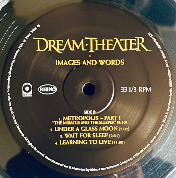 Dream Theater - Images And Words | Rhino Records (RCV1 92418) - 4 Dream Theater - Images And Words | Rhino Records (RCV1 92418) - 4