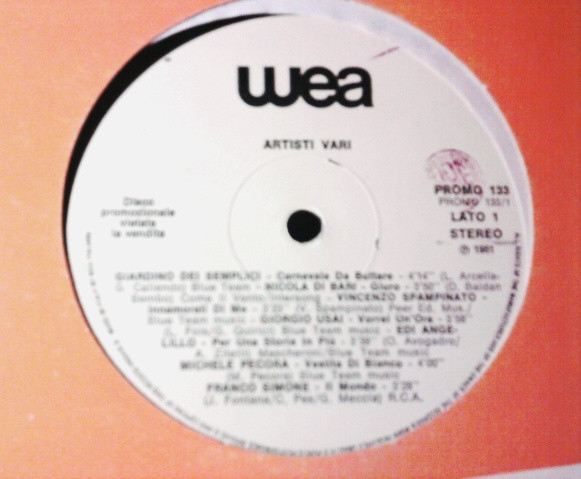 Various - Promotional Disc | WEA (PROMO 133) - 3 Various - Promotional Disc | WEA (PROMO 133) - 3