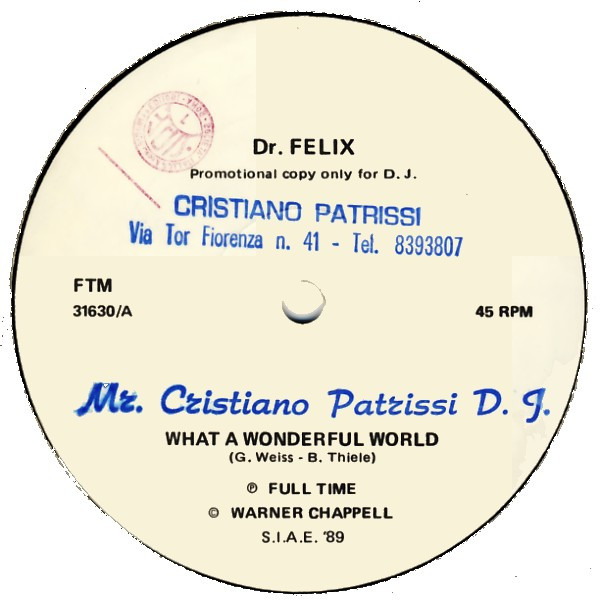 Dr. Felix - What A Wonderful World / Relax Your Body | Full Time Records (FTM 31630) - 3 Dr. Felix - What A Wonderful World / Relax Your Body | Full Time Records (FTM 31630) - 3