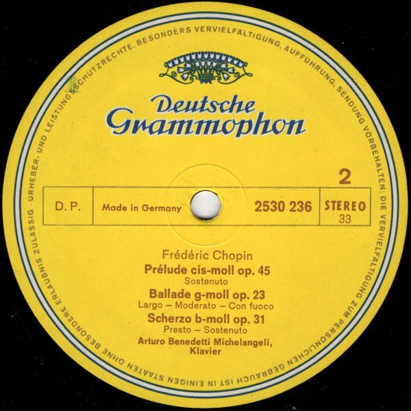 10 Mazurkas · Prélude Op. 45 · Ballade Op.23 · Scherzo Op. 31