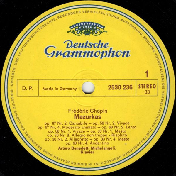 10 Mazurkas · Prélude Op. 45 · Ballade Op.23 · Scherzo Op. 31