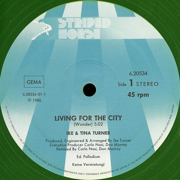 Ike & Tina Turner - Living For The City / Push | Striped Horse (6.20534) - 2