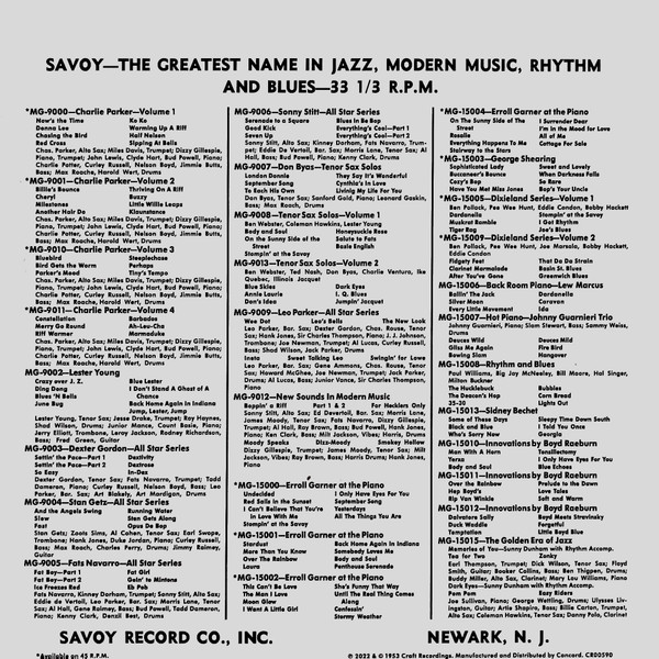 Various - The Birth Of Bop | Craft Recordings (CR00590) - 4