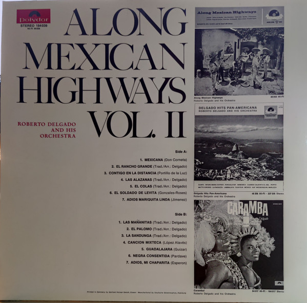 Roberto Delgado - Along Mexican Highways, Vol. 2 [Vinyl] | Polydor (184 039) - 2