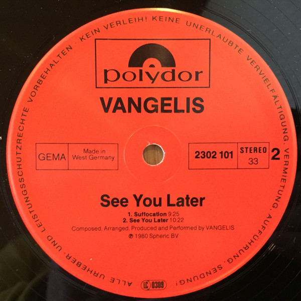 Vangelis - See You Later | Polydor (2302 101) - 4 Vangelis - See You Later | Polydor (2302 101) - 4