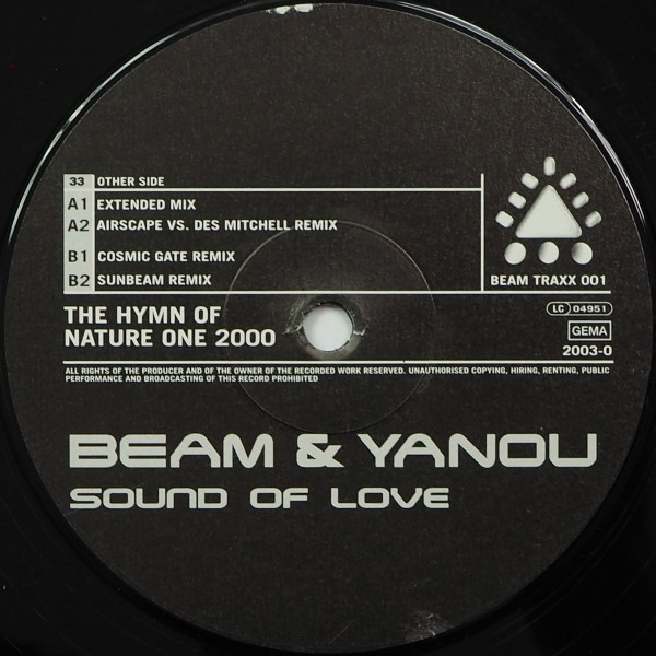 Beam & Yanou - Sound Of Love (The Hymn Of Nature One Festival 2000) | Beam Traxx (BEAM TRAXX 001) - 3