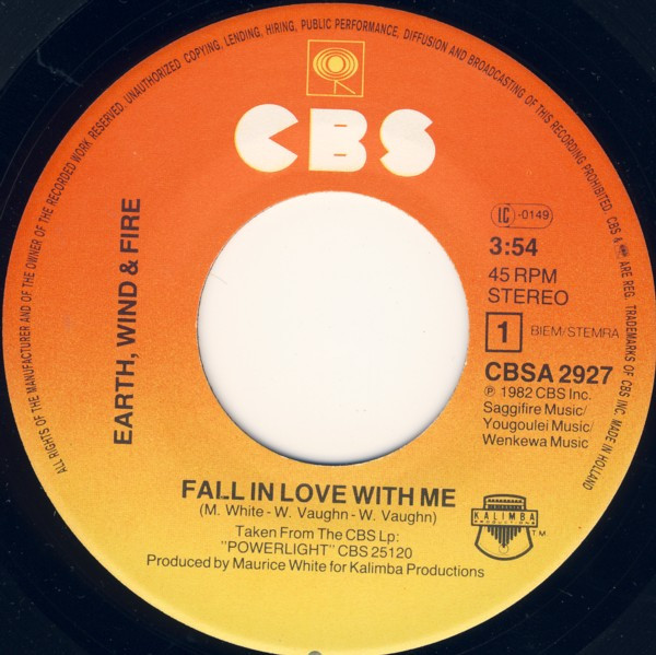 Earth, Wind & Fire - Fall In Love With Me | CBS (CBSA 2927) - 3 Earth, Wind & Fire - Fall In Love With Me | CBS (CBSA 2927) - 3