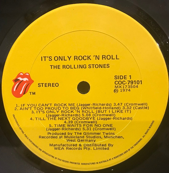 The Rolling Stones - It's Only Rock 'N Roll | Rolling Stones Records (COC 79101) - 3 The Rolling Stones - It's Only Rock 'N Roll | Rolling Stones Records (COC 79101) - 3