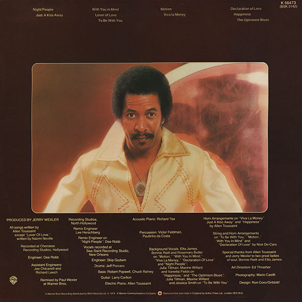 Allen Toussaint - Motion | Warner Bros. Records (K 56473) - 2