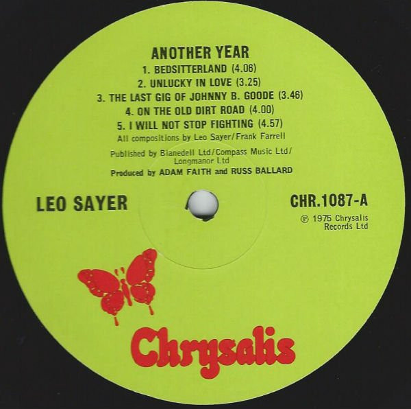 Leo Sayer - Another Year | Chrysalis (CHR 1087) - 3