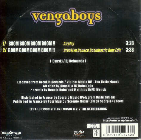 Vengaboys - Boom, Boom, Boom, Boom!! | Scorpio Music (192 574-2) - 2