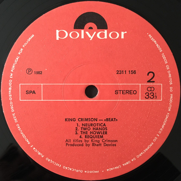 King Crimson - Beat | Polydor (2311 156) - 4