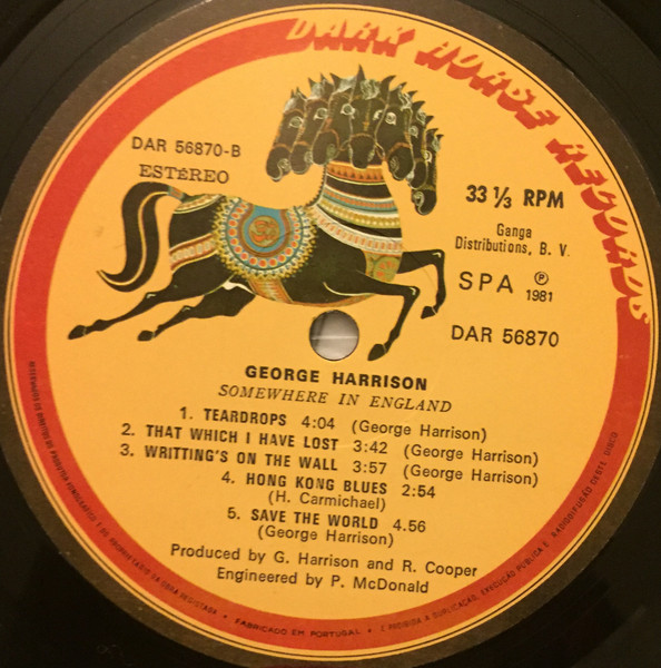 George Harrison - Somewhere In England | Dark Horse Records (DAR 56870) - 4 George Harrison - Somewhere In England | Dark Horse Records (DAR 56870) - 4