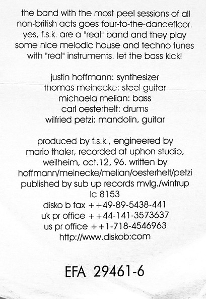 F.S.K. - 4 Instrumentals | Disko B (db  61) - 4