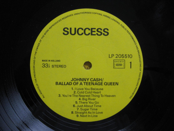 Johnny Cash - Ballad Of A Teenage Queen | Success (205510) - 3 Johnny Cash - Ballad Of A Teenage Queen | Success (205510) - 3