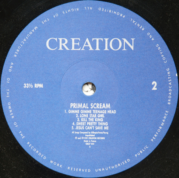 Primal Scream - Primal Scream | Creation Records (CRELP 054) - 4