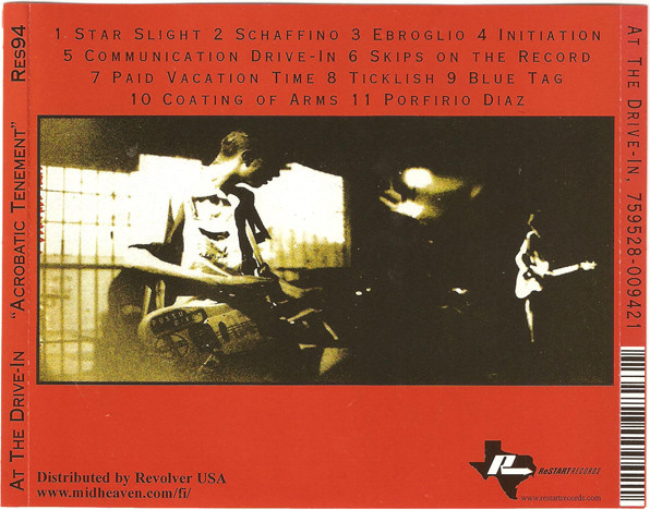 At The Drive-In - Acrobatic Tenement | Restart Records (RES94) - 2
