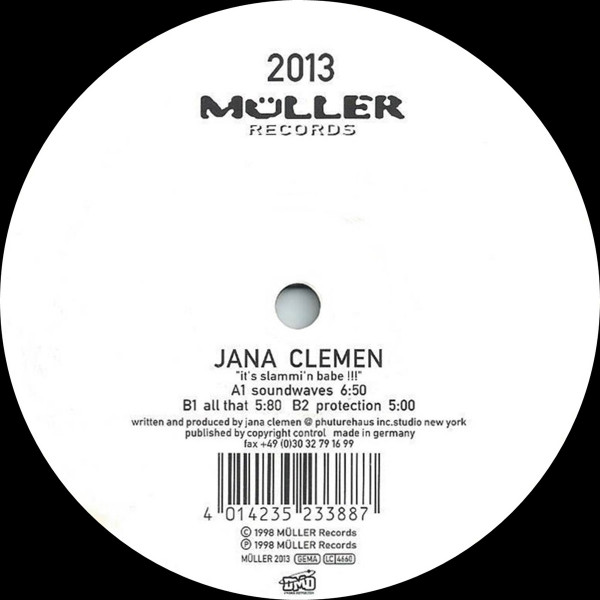 Jana Clemen - It's Slammi'n Babe !!! | Müller Records (MÜLLER 2013) - main