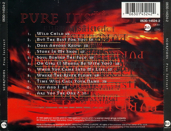 Scorpions - Pure Instinct | EastWest (0630-14524-2) - 2