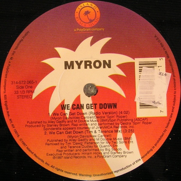 Myron - We Can Get Down | Island Black Music (314-572 065-1) - main