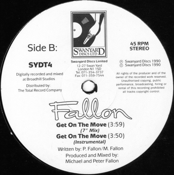 Fallon - Get On The Move | Swanyard Discs Ltd. (SYDT4) - 3 Fallon - Get On The Move | Swanyard Discs Ltd. (SYDT4) - 3