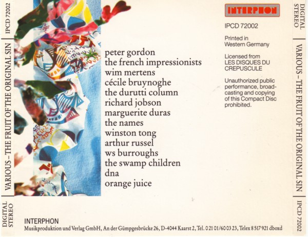 Various - The Fruit Of The Original Sin | Interphon (IPCD 72002) - 2 Various - The Fruit Of The Original Sin | Interphon (IPCD 72002) - 2