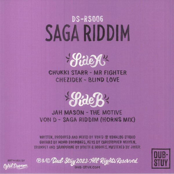 Various - Saga Riddim | Dub-Stuy Records (DS-RS006) - 2 Various - Saga Riddim | Dub-Stuy Records (DS-RS006) - 2