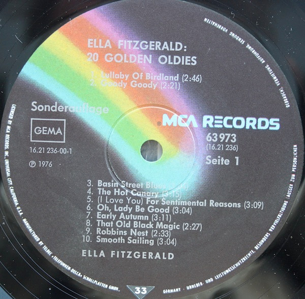 Ella Fitzgerald - 20 Golden Oldies | MCA Records (63 973)
