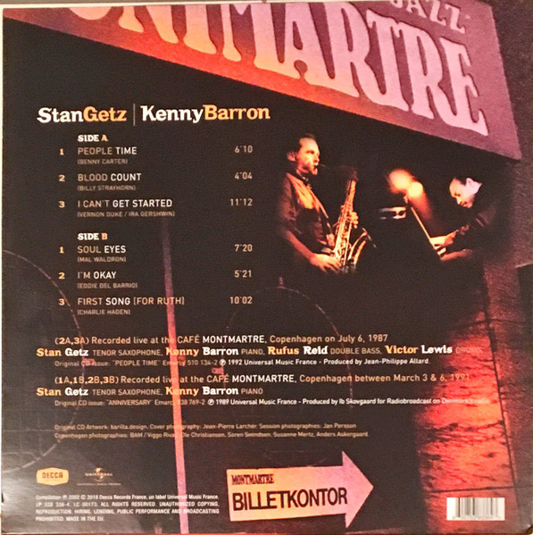 Stan Getz - Café Montmartre | Decca (538 336-4) - 2