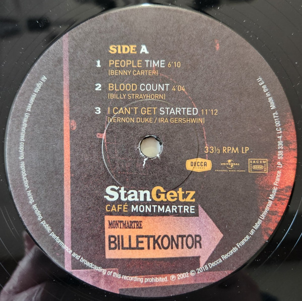 Stan Getz - Café Montmartre | Decca (538 336-4) - 3